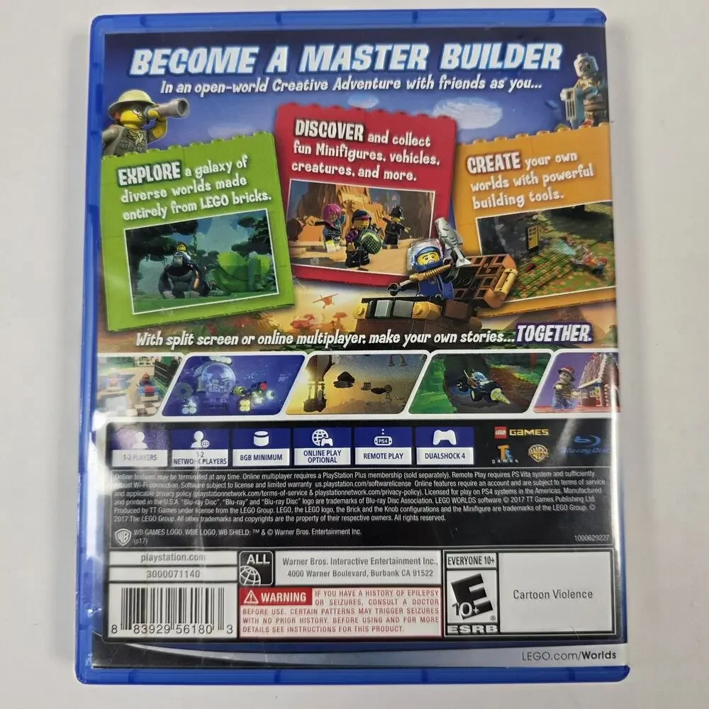 LEGO Worlds (Sony PlayStation 4, 2017) CIB Complete In Box